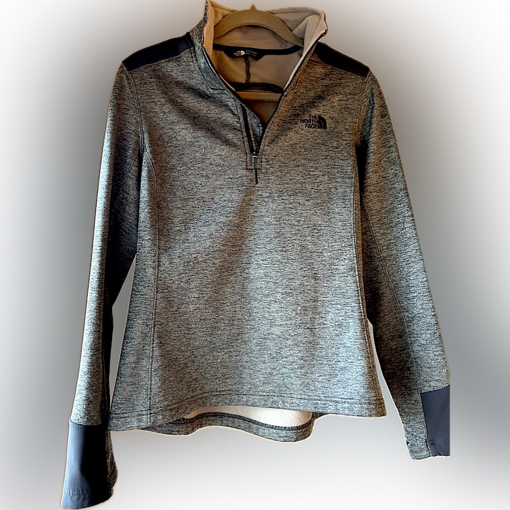 North face thin layer quarter zip pullover top